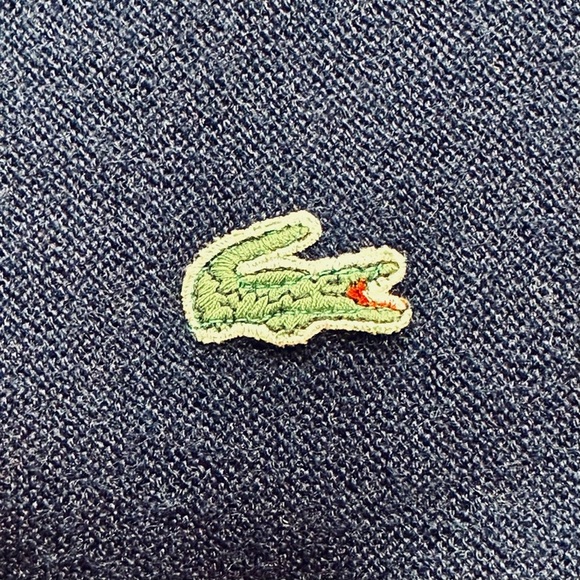 Vintage IZOD Lacoste Mens Cardigan Size XL Navy Blue Grandpa Orlon Acrylic - Picture 4 of 6